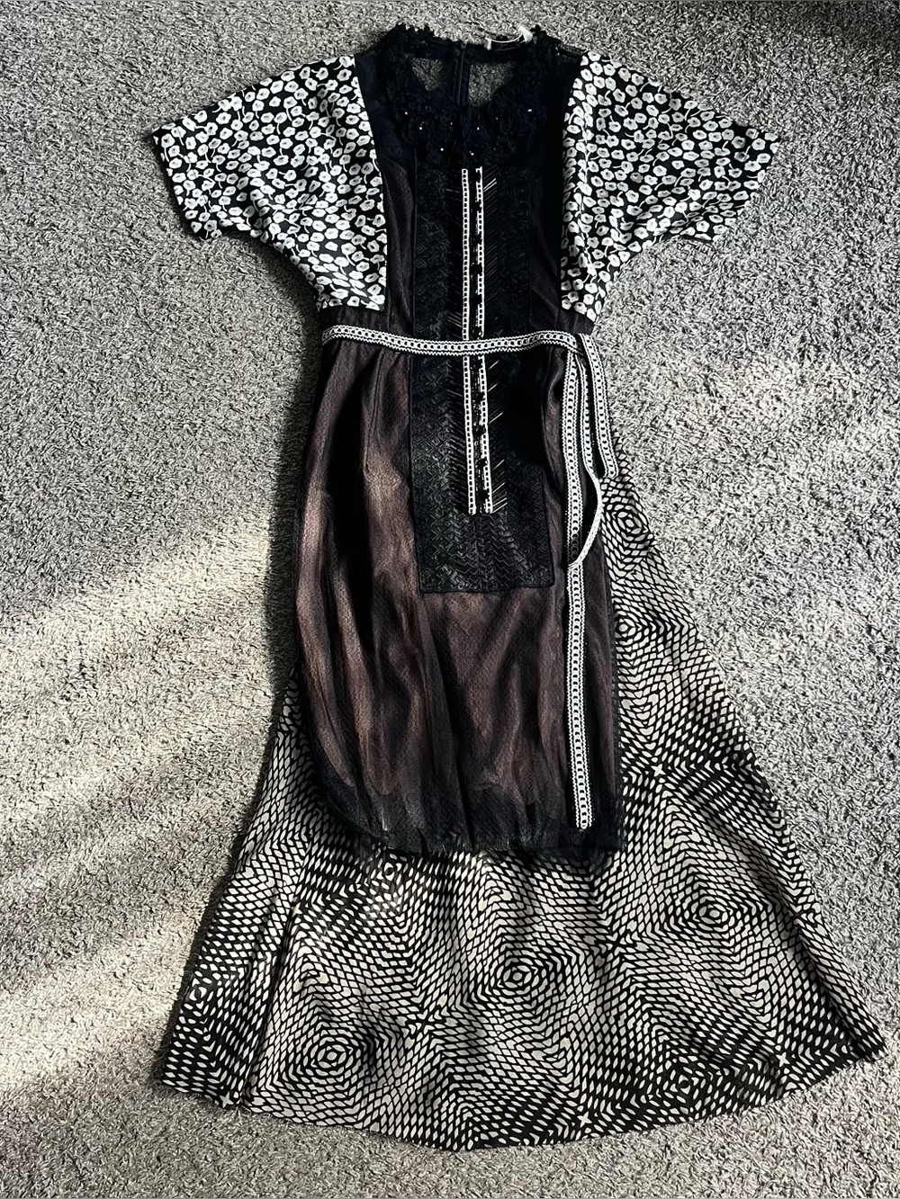 Byron Lars Beauty Mark Sheath Dress Art To Wear Mixed Media Allusion Avant Garde